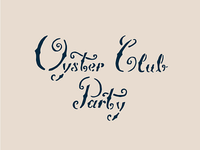 Oyster Club Party carrot club instacart lettering nautical navy oyster party sea theme