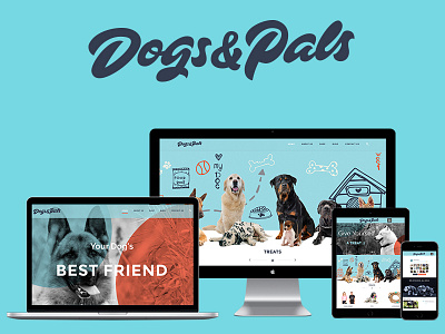 Dogs And Pals - Website and Branding branding dogs download free logo puppies template theme website