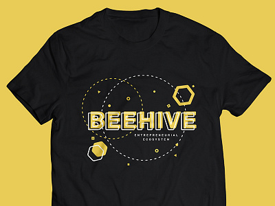 Shirt Design for Beehive Erasmus+ circle circles geometric illustration shirt shirt design swag swags t shirt yellow