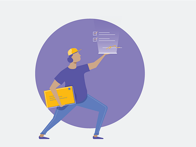 Package delivery delivery illustration