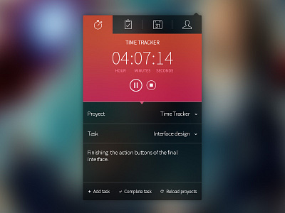 Time Tracker Widget app icon interface ios project time tracker ui