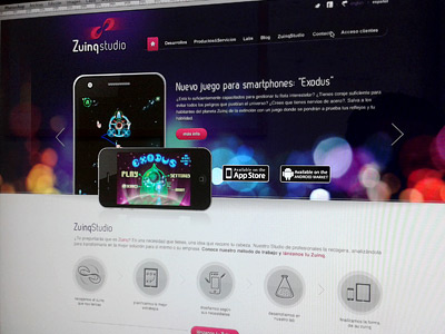 Zuinq Home Page branding user interface web design