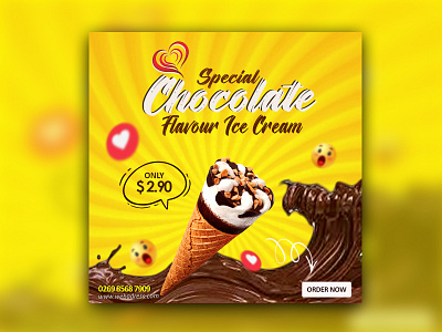 Ice - Cream Banner... banner design design graphic design instagram logo post design socialmedia