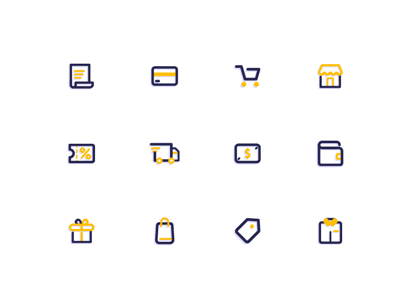 E-Commerce Icons e-commerce icon 双色 线性