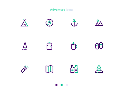 Adventure icons adventure icon 双色 线性