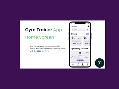 Gym Trainer App design dribble figma interaction design mobile design shots ui uiux ux