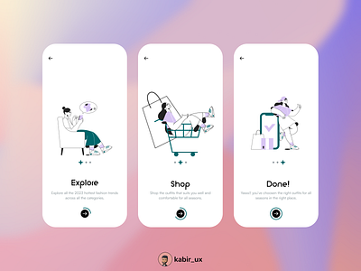 Onboarding pages design dribble ecommerce figma interaction design mobile design shopping shots ui uiux