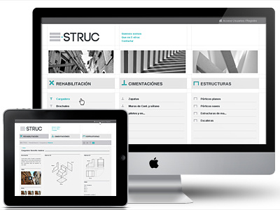 Estruc branding identity web design