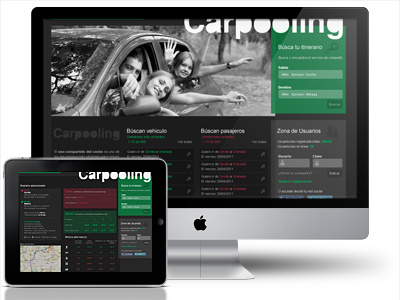 Carpooling branding identity web design