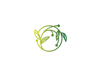 moon plant logo design circular logo green leaf logo logo design moon moon logo nature plant sphere logo
