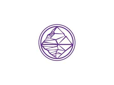 purple rock diamond logo diamond logo logo design logo template purple logo robot rock logo