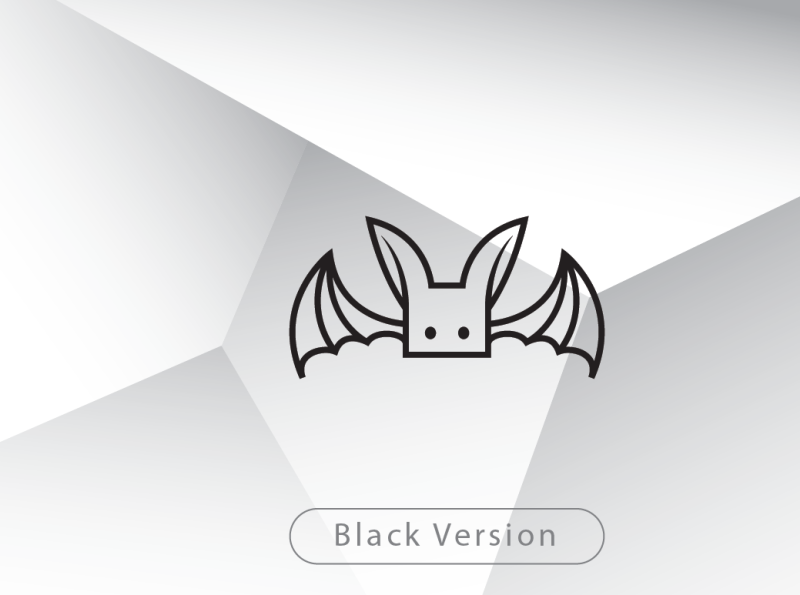 Cute Bat Logo with Square Head by Heavtryq on Dribbble
