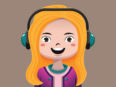 Gamer Girl Vector Illustration discord female gamer girl girl avatar girl photo girl vector photo profile twitch youtube