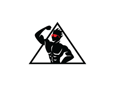 Bodybuilder gym muscle sport logo