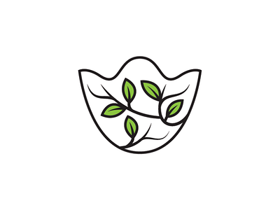 Nature Masker Leaf Logo Template
