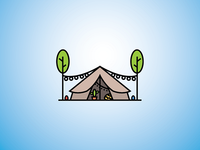 Outdoor Camp Decor Logo adventure logo camp logo outdoor logo tent logo vacation logo