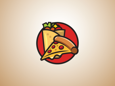 Kebab And Pizza Logo By Heavtryq On Dribbble