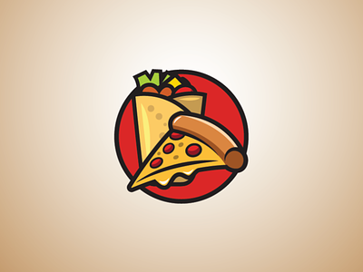 kebab and pizza logo
