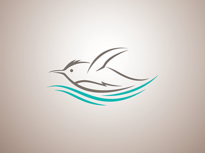 Swimming penguin logo bird logo ocean logo penguin logo pet logo swimming logo