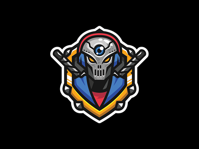 Metal Skull Ninja Streamer Logo ninja logo skull logo streamer streamer logo youtube youtube logo
