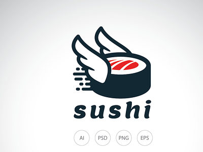 Speed Sushi Logo Template