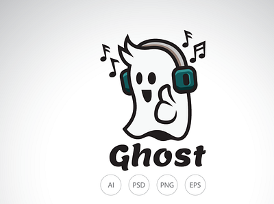 The Music Ghost Logo logomaker