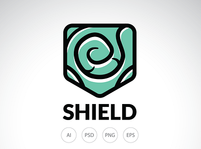Snail Shield Logo graphic