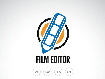 Video Editor Pencil Logo