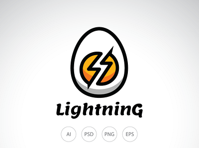 Lightning Egg Logo design