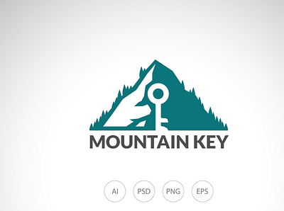 Mountain Key Logo design