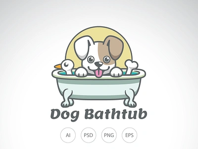 Dog Bathtub Logo logo