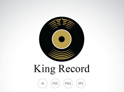 King Record Logo logos