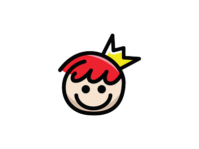 Boy King Logo Template boy child children graphic design kid king logo logo design logo template majesty template