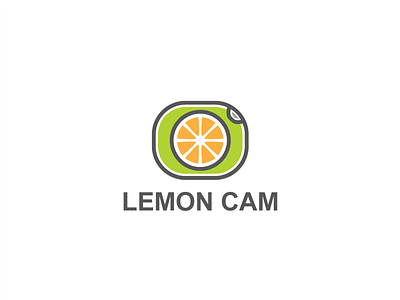 Lemon Camera Logo Template cam camera fruit graphic design lemon logo logo design logo template photographer photography template