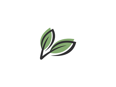 Duo Leaves Logo Template duo flower graphic design leaf leaves logo logo design logo template nature plant template twin