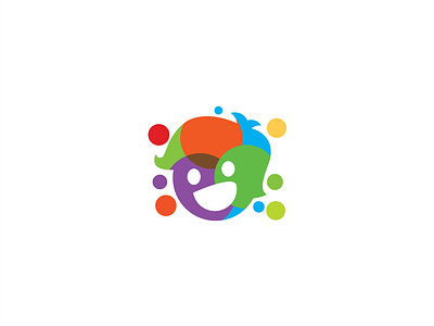 Happy Fun Kids Colorful Logo Template child children colorful family fun happy kid laugh logo shop template