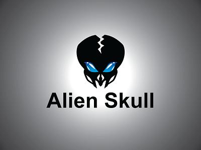 Alien Skull Logo Template alien logo game forum logo gamer forum logo graphic design hardcore gamer forum logo hardcore gamer logo logo logo design logo template skeleton logo skull logo template