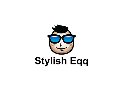Stylish Egg Logo Template egg logo emoji logo face logo human logo logo logo design logo template people logo smile logo smiley logo stylish logo template