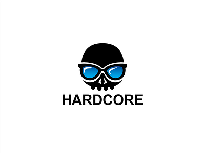 Hardcore Gamer Skull Skeleton Logo Template