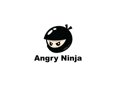 Angry Ninja Warrior Logo Template