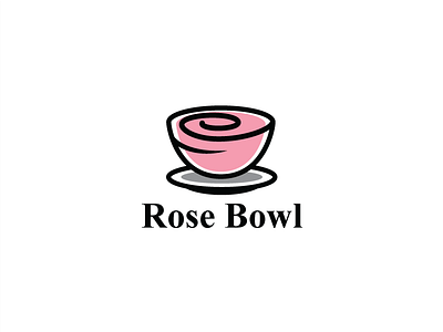 Rose Bowl Flower Logo Template