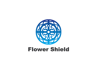 Flower Shield Crest Logo Template crest logo flower logo graphic design logo logo design logo template shield logo template