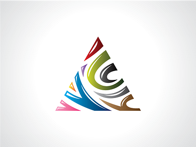 Triangle Rainbow Logo Template colorful logo graphic design logo logo design logo template mountain logo paint logo rainbow logo sharp logo template triangle logo