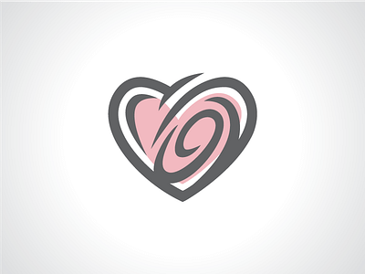 Swirl Love Heart Logo Template