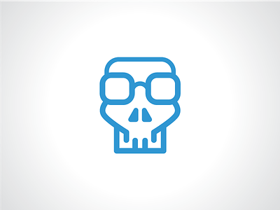 Geek Skull Logo Template discussion logo forum logo geek logo glasses logo logo logo template master logo nerd logo skeleton logo skull logo smart logo template