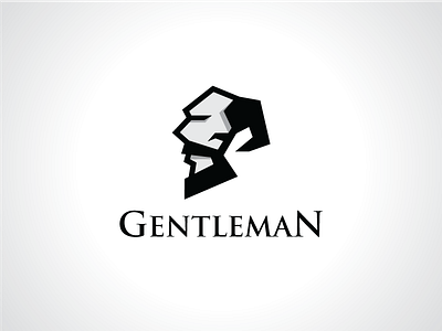 Bearded Gentleman Logo Template bearded man logo classic logo gentleman logo graphic design head logo human logo logo logo design logo template man logo people logo template