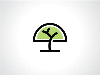 Half Round Tree Forest Logo Template