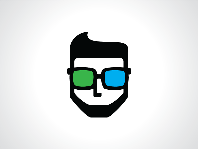 Manly Geek Logo Template.