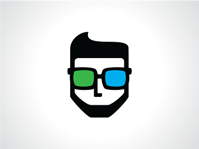 Manly Geek Logo Template