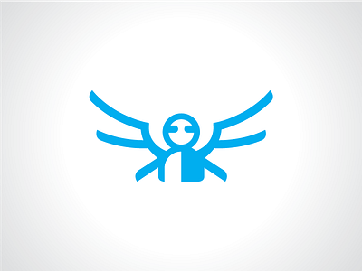 Wing Man Logo Template angel angelic line logo logo template man people person template wing wingman wingmen